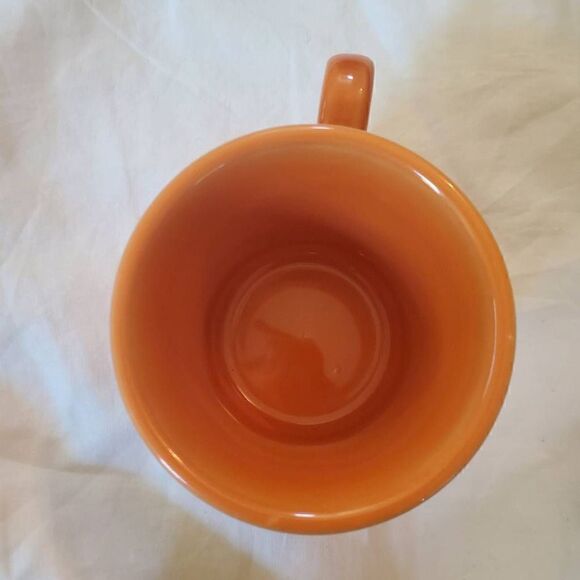 EUC Fiestaware Tangerine 10 1/4 oz Coffee Cup - Picture 3 of 8